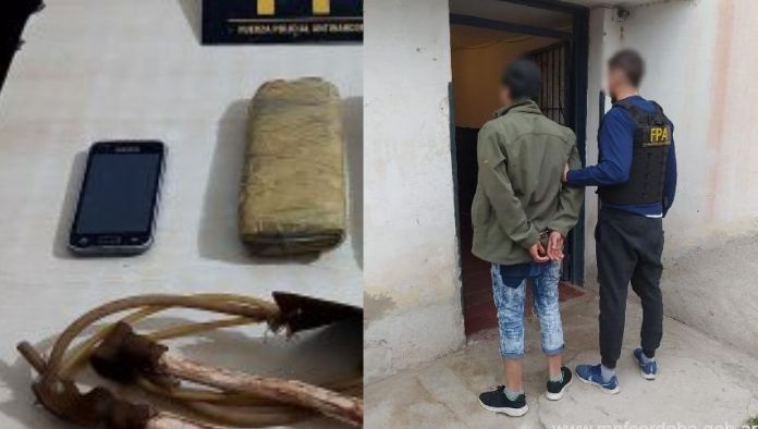 Arrojaban drogas al interior de la cárcel con una «gomera» y fueron detenidos